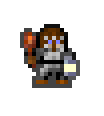 Albus wearing equipped gear