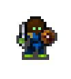 Beckett wearing equipped gear