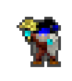 Clamus wearing equipped gear