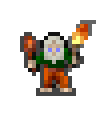 Grey wearing equipped gear