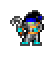 Grimour wearing equipped gear