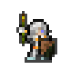 Priestess wearing equipped gear