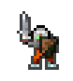 Swordgon wearing equipped gear