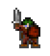 Talzok wearing equipped gear